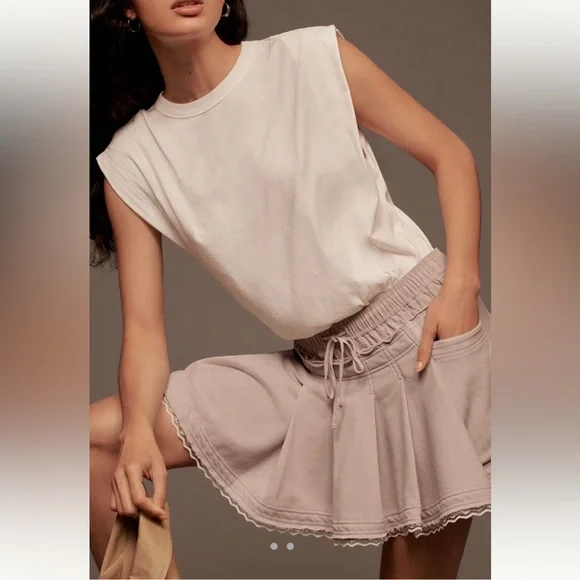 ANTHROPOLOGIE DAILY PRACTICE GOAL LINE TWOFER MINI DRESS SIZE XL MSRP $98.00 NWT - Picture 3 of 4